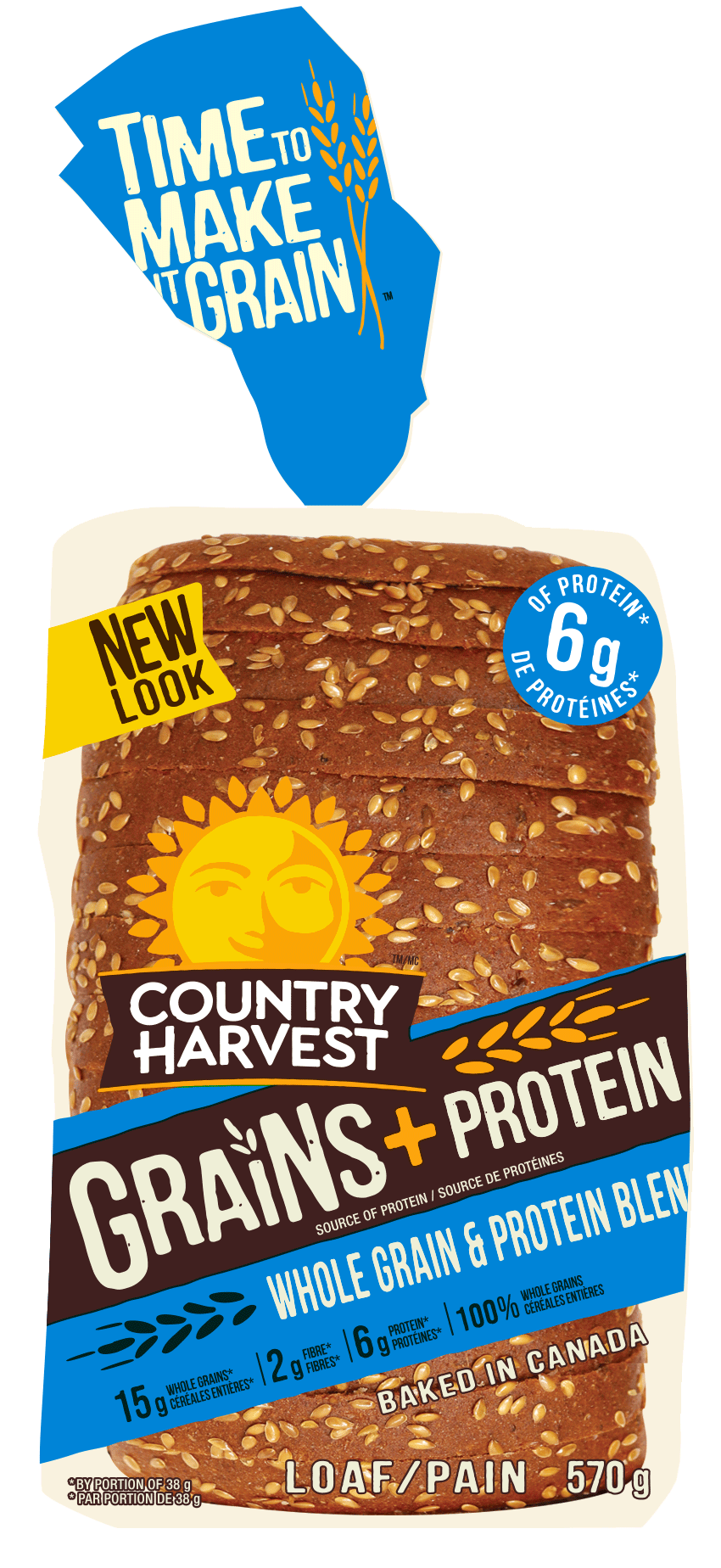 Whole Grain and Protein Blend bread Country Harvest