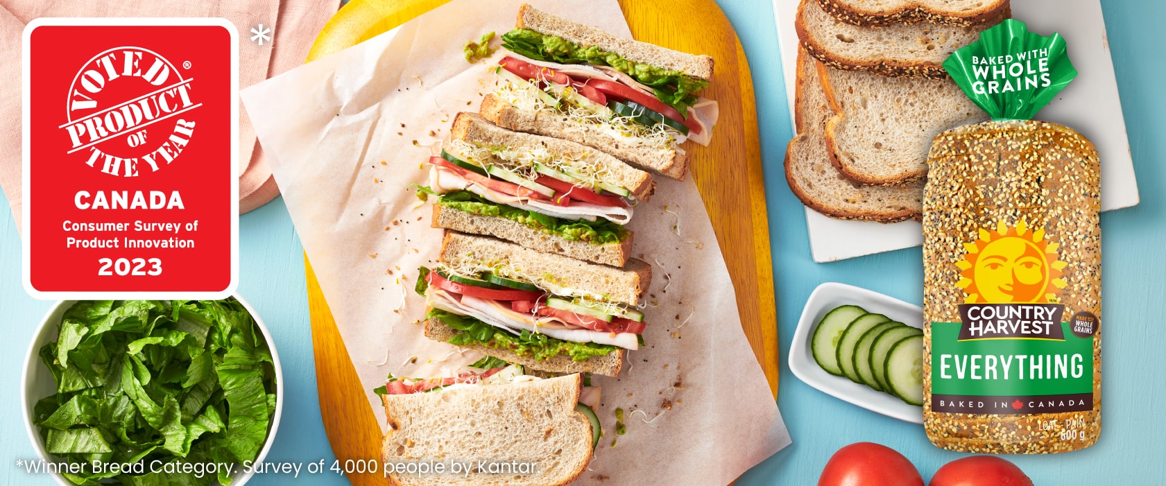 This bread really is EVERYTHING: Country Harvest® Everything Seasoned Multigrain Bread wins Product of the Year!