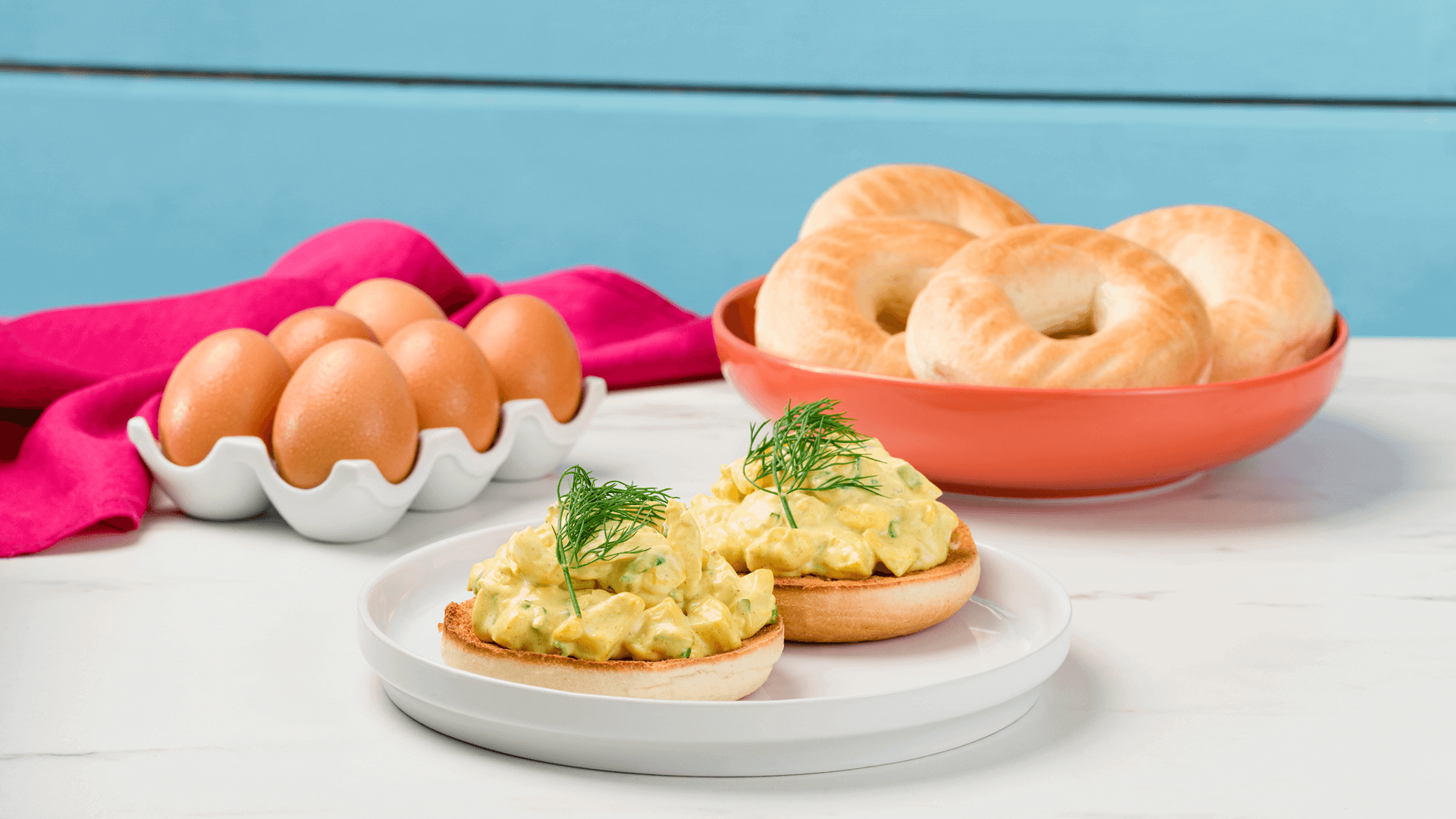 Curried Egg Bagel-Wich