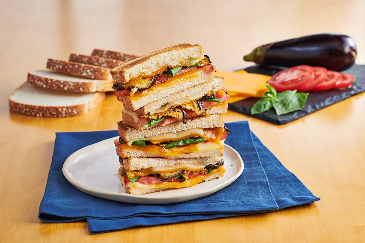 Eggplant Tomato Grilled Cheese