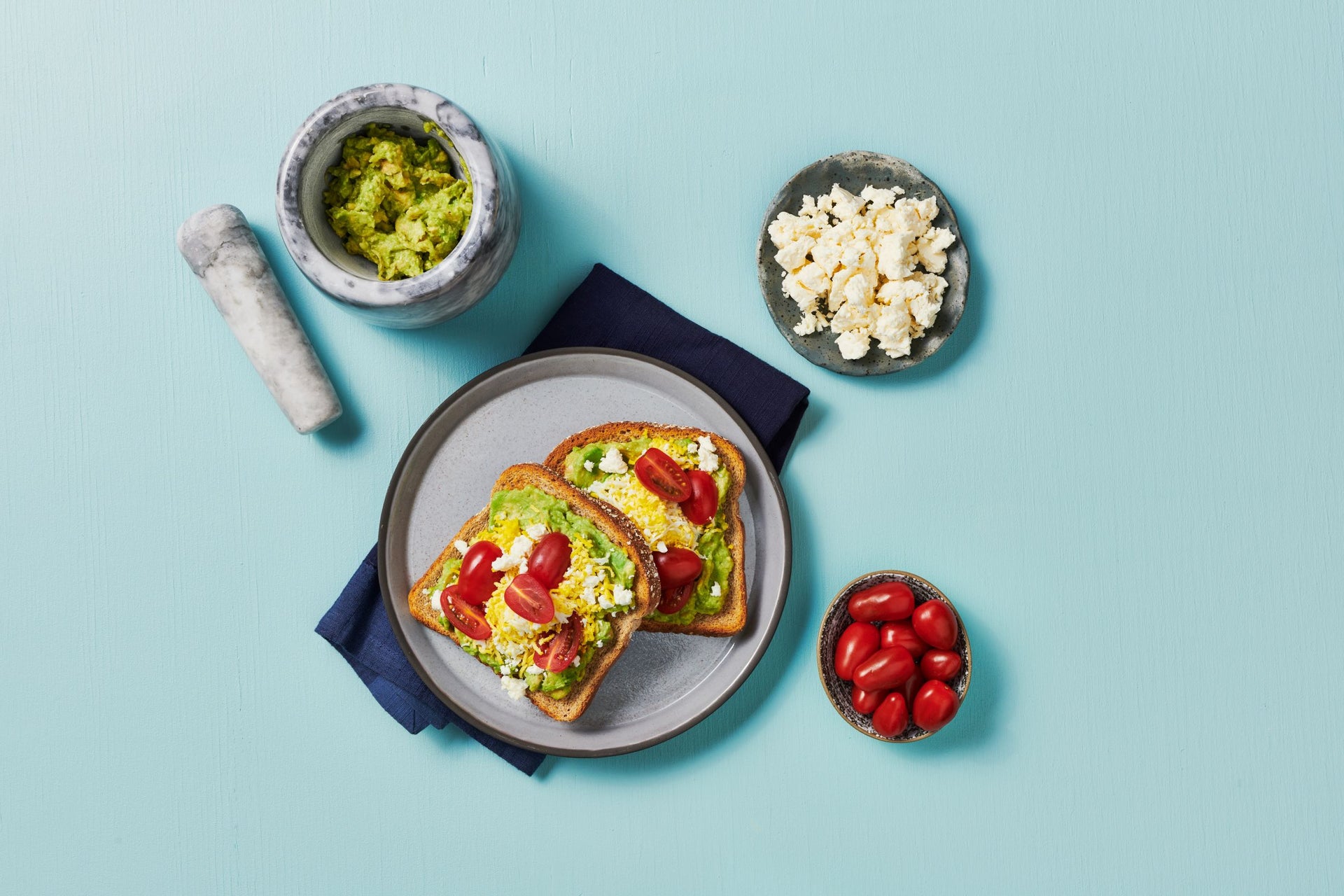 Grated Egg & Feta Toast