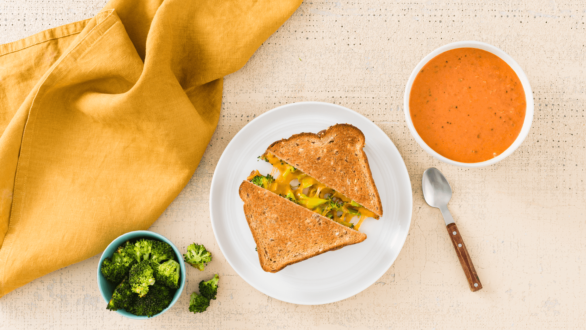 Roasted Broccoli and Grilled Cheese Melt