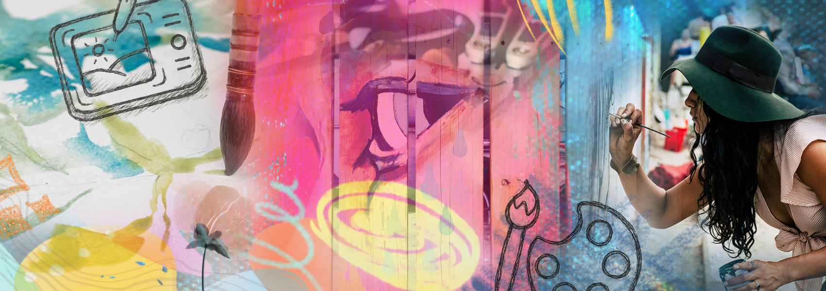 Artist painting