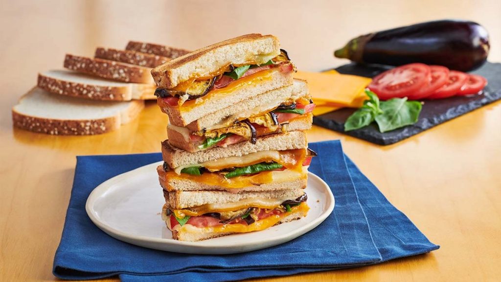 Eggplant Tomato Grilled Cheese